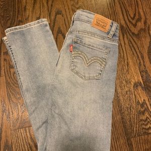 Levis girls skinny jeans